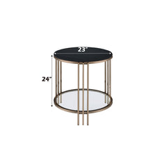ACME Zaidee End Table – side view – Lusso Furniture Miami
