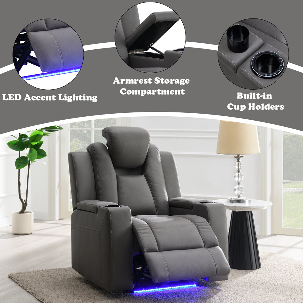 ACME Leuco Power Motion Recliner – view 12 – Lusso Furniture Miami