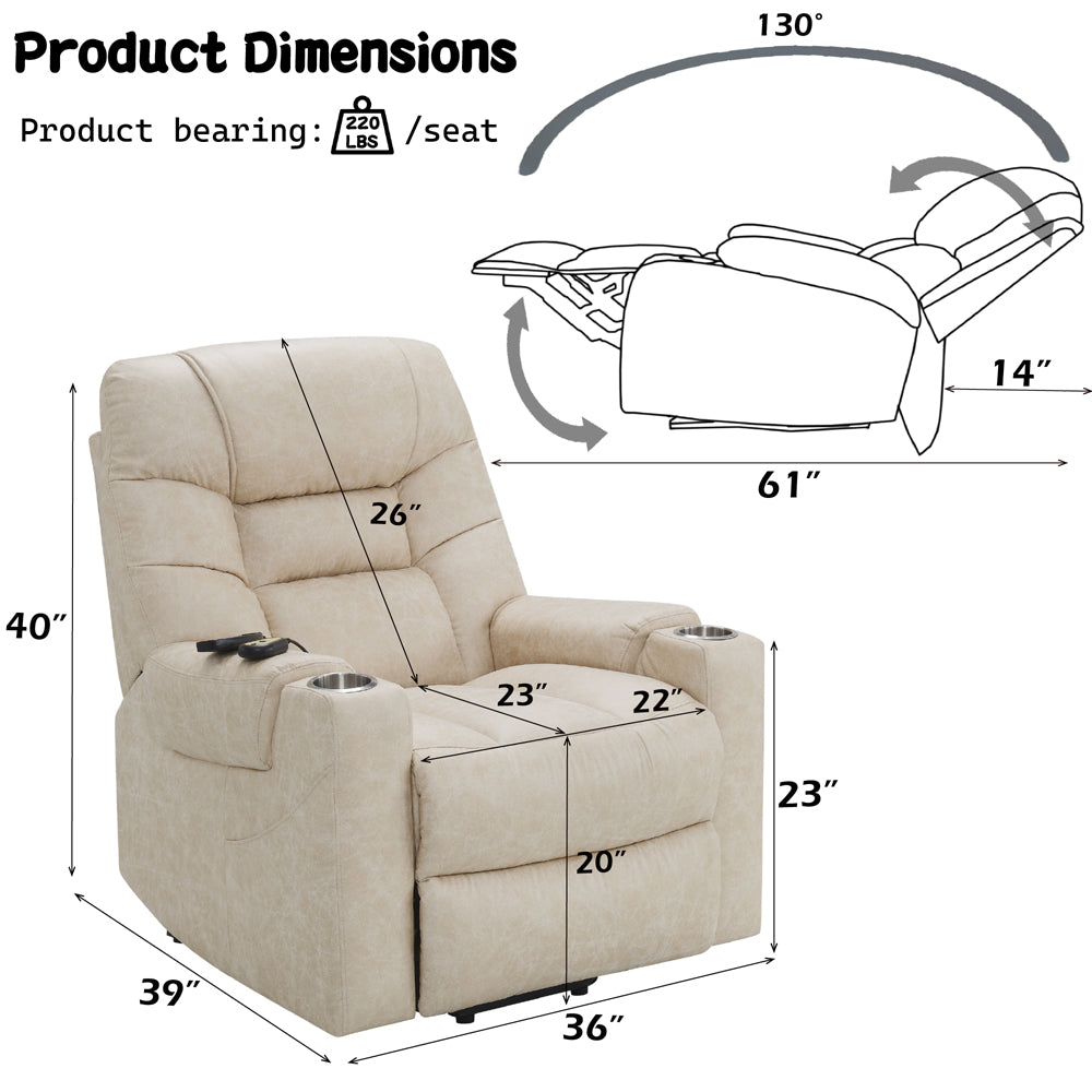 ACME Nairi Power Lift Massage Recliner – view 14 – Lusso Furniture Miami