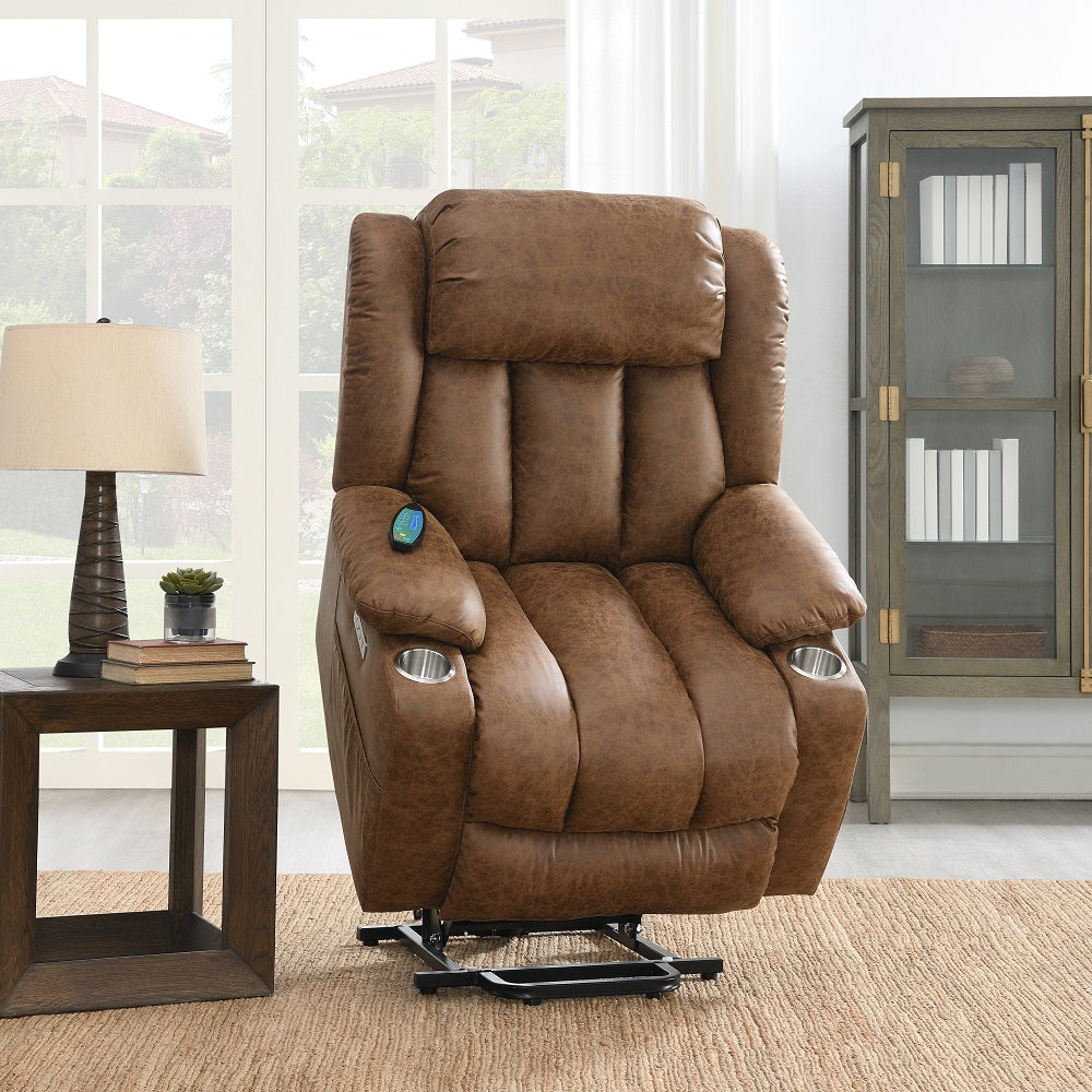 ACME Omarion Power Lift Massage Recliner – front view – Lusso Furniture Miami