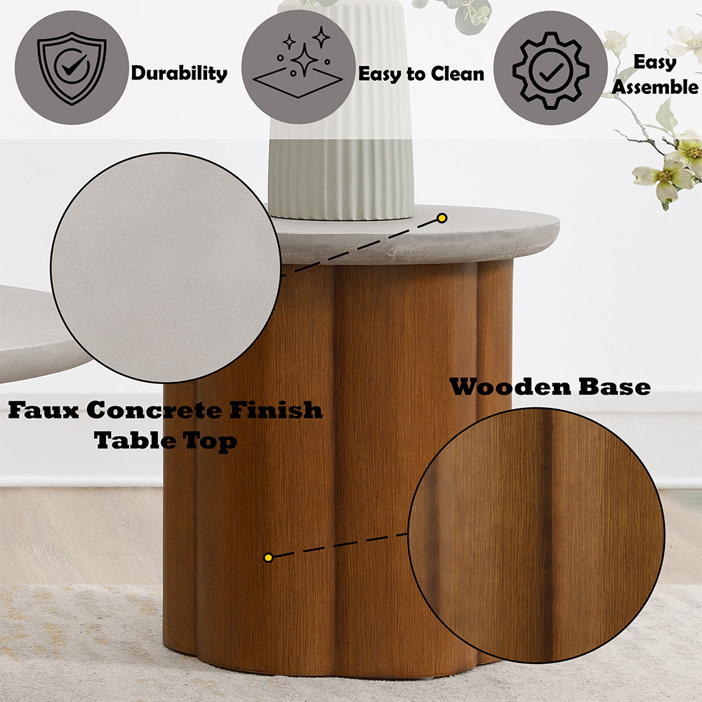 ACME Evelyn End Table – back view – Lusso Furniture Miami