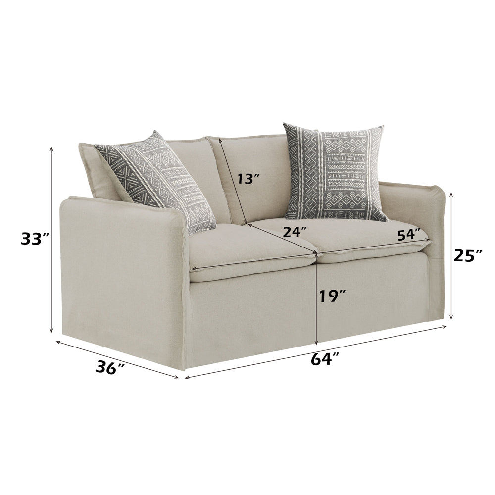 ACME Upendo Loveseat – side view – Lusso Furniture Miami