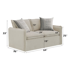 ACME Upendo Loveseat – side view – Lusso Furniture Miami
