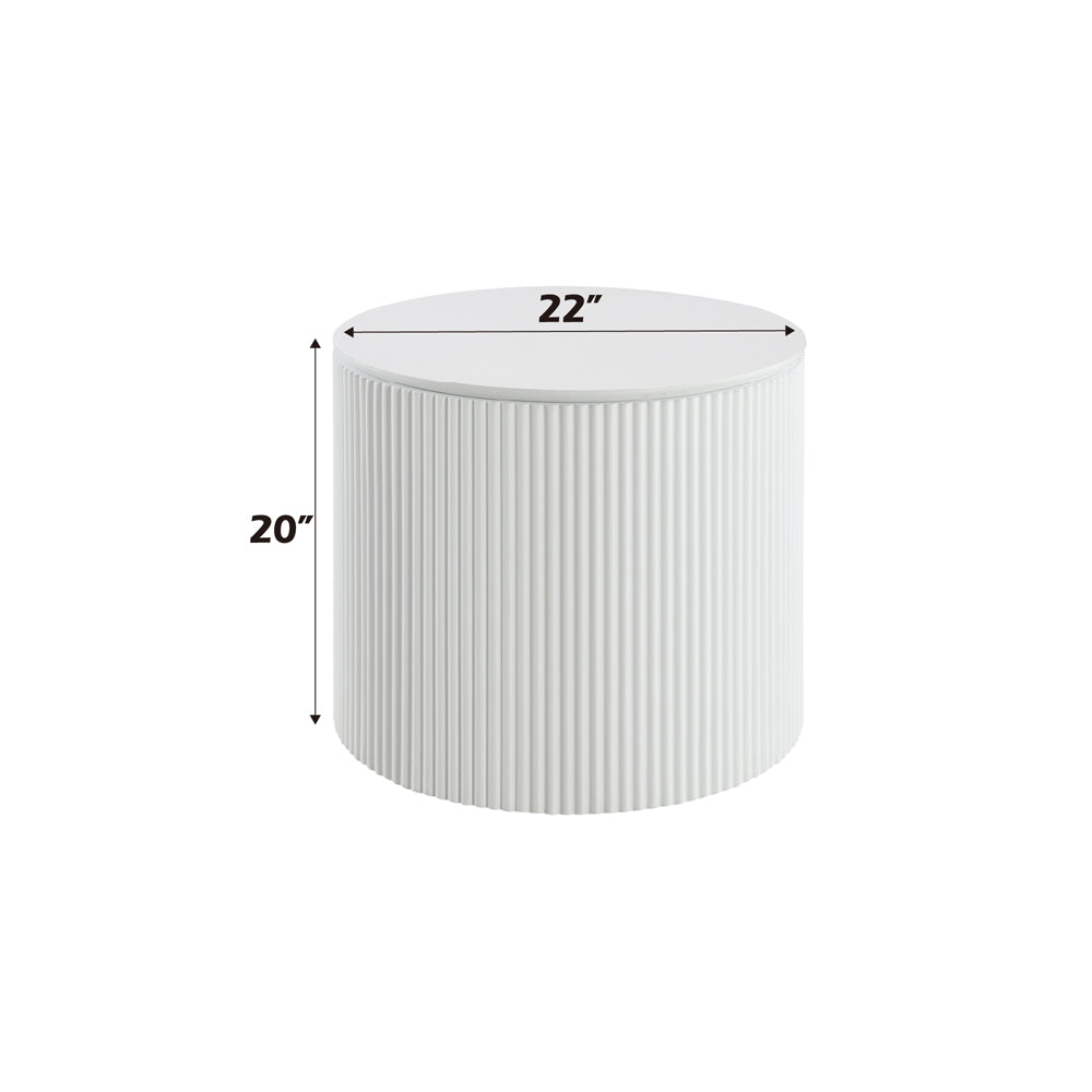 ACME Dyllan End Table – side view – Lusso Furniture Miami
