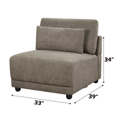 ACME Rylie Modular Armless Chair – view 11 – Lusso Furniture Miami