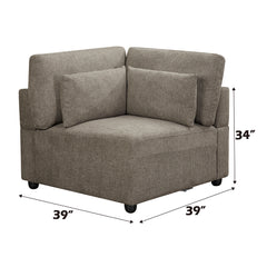 ACME Rylie Modular Wedge – finish detail – Lusso Furniture Miami