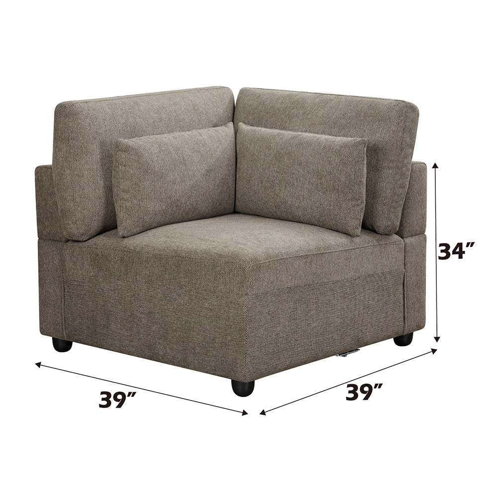 ACME Rylie Modular Wedge – finish detail – Lusso Furniture Miami