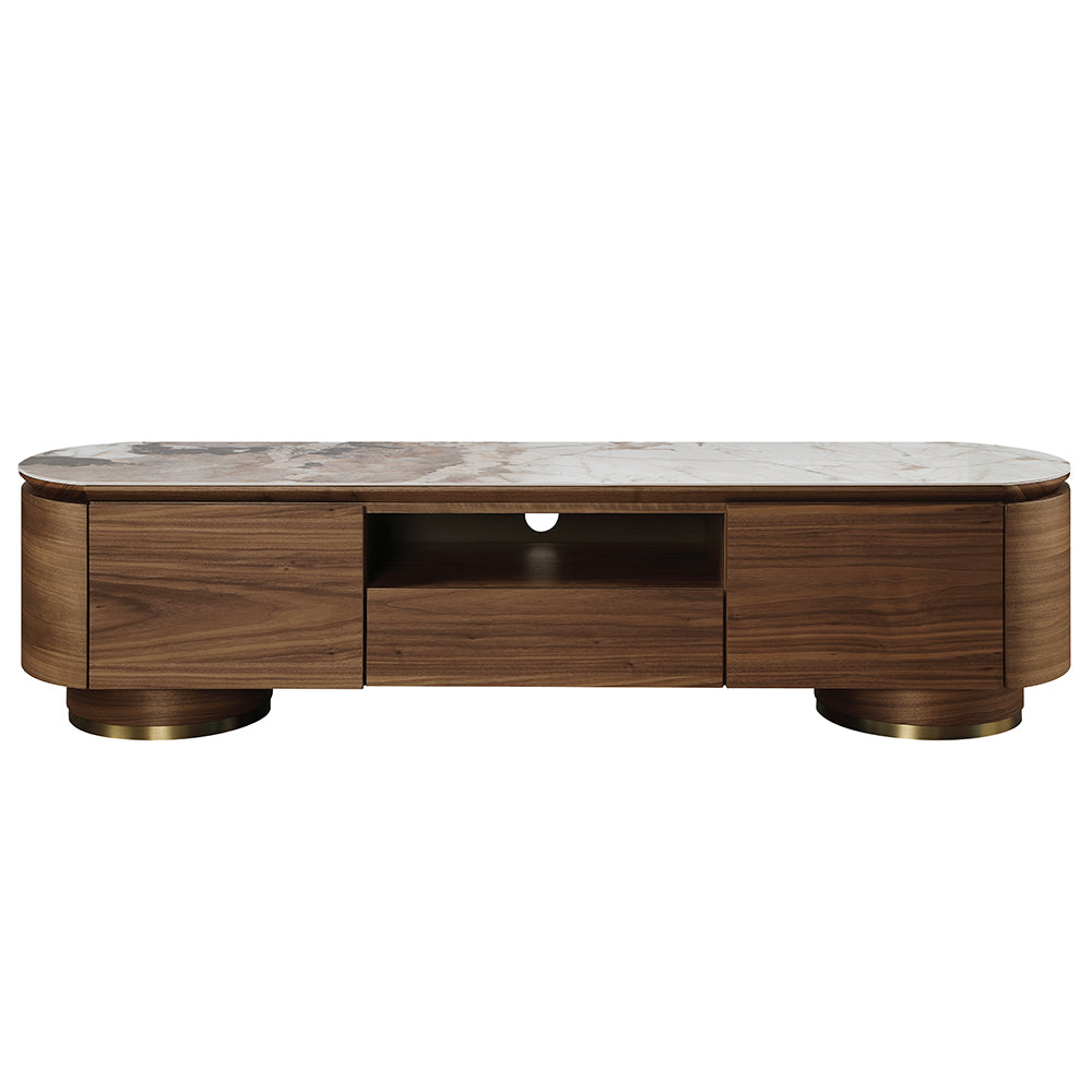 ACME Willene TV Stand – side view – Lusso Furniture Miami
