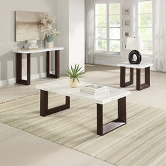 ACME Edwyn Marble Top End Table – detail – Lusso Furniture Miami