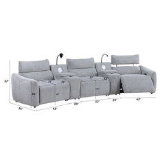 ACME Fullar Modular Power Motion Armless Recliner – view 11 – Lusso Furniture Miami