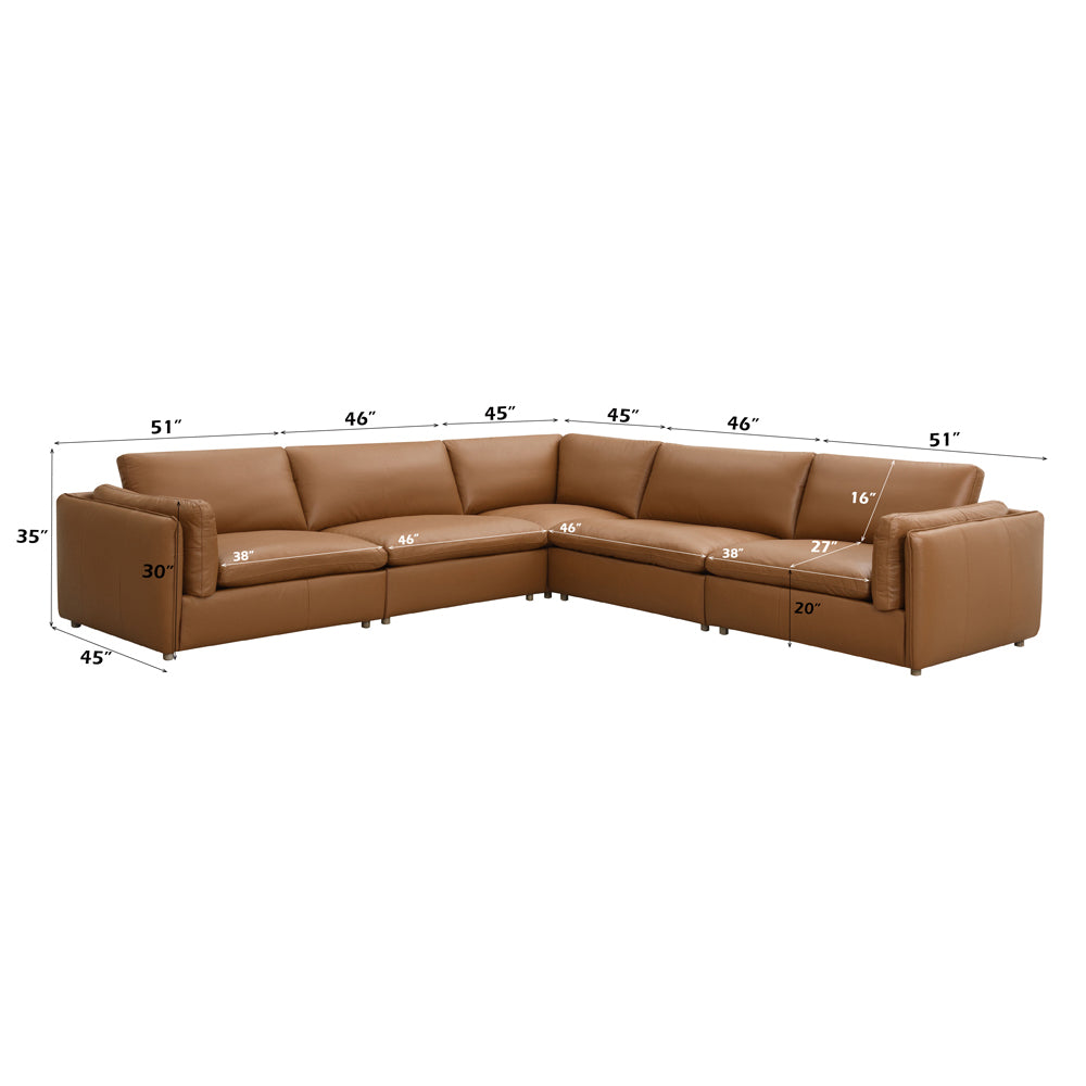 ACME Brighton Modular Sectional Wedge – finish detail – Lusso Furniture Miami