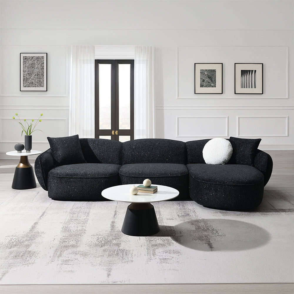 ACME Lucifer Sectional Sofa – front view – Lusso Furniture Miami
