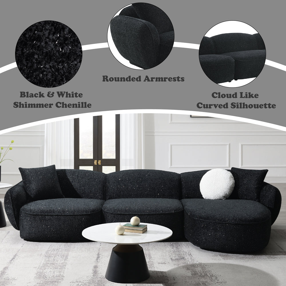 ACME Lucifer Sectional Sofa – view 11 – Lusso Furniture Miami