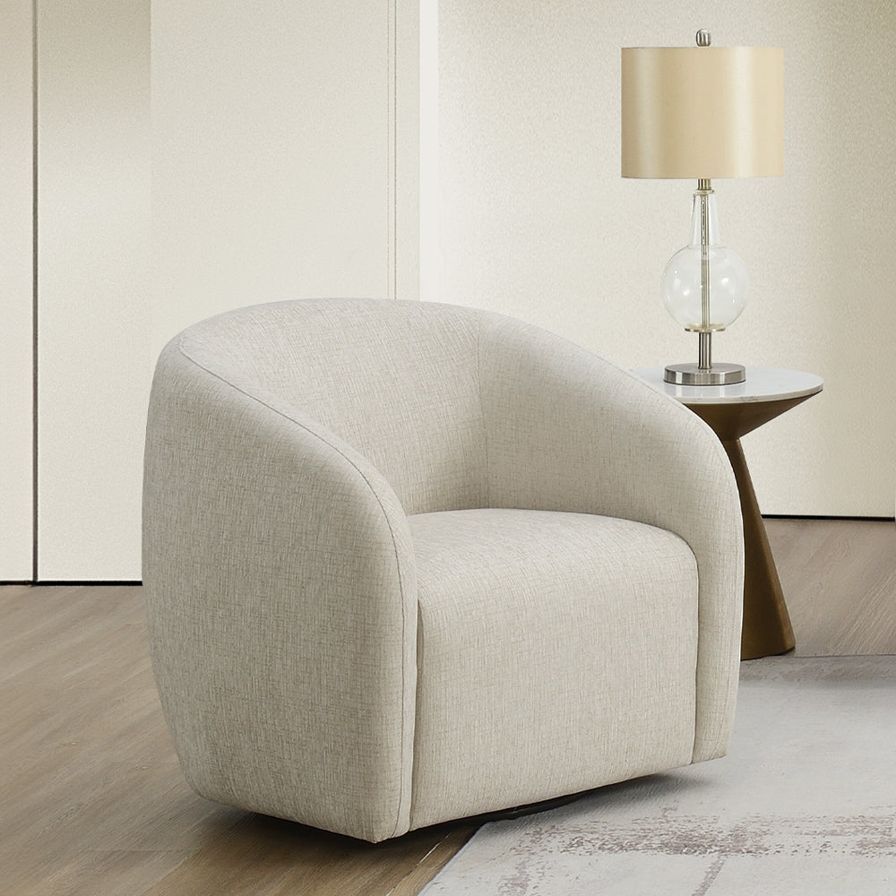 ACME Etienne Swivel Accent Chair – front view – Lusso Furniture Miami