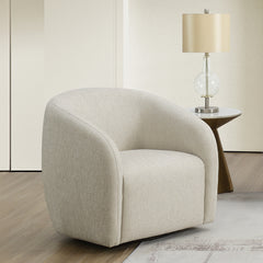 ACME Etienne Swivel Accent Chair – front view – Lusso Furniture Miami