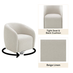 ACME Etienne Swivel Accent Chair – back view – Lusso Furniture Miami