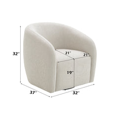 ACME Etienne Swivel Accent Chair – close-up – Lusso Furniture Miami
