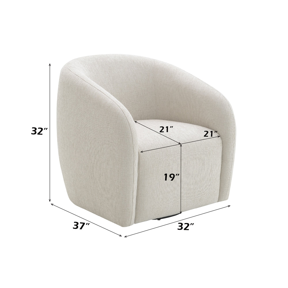 ACME Etienne Swivel Accent Chair – close-up – Lusso Furniture Miami