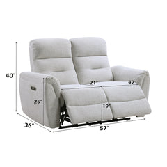 ACME Eastre Power Motion Loveseat – top view – Lusso Furniture Miami