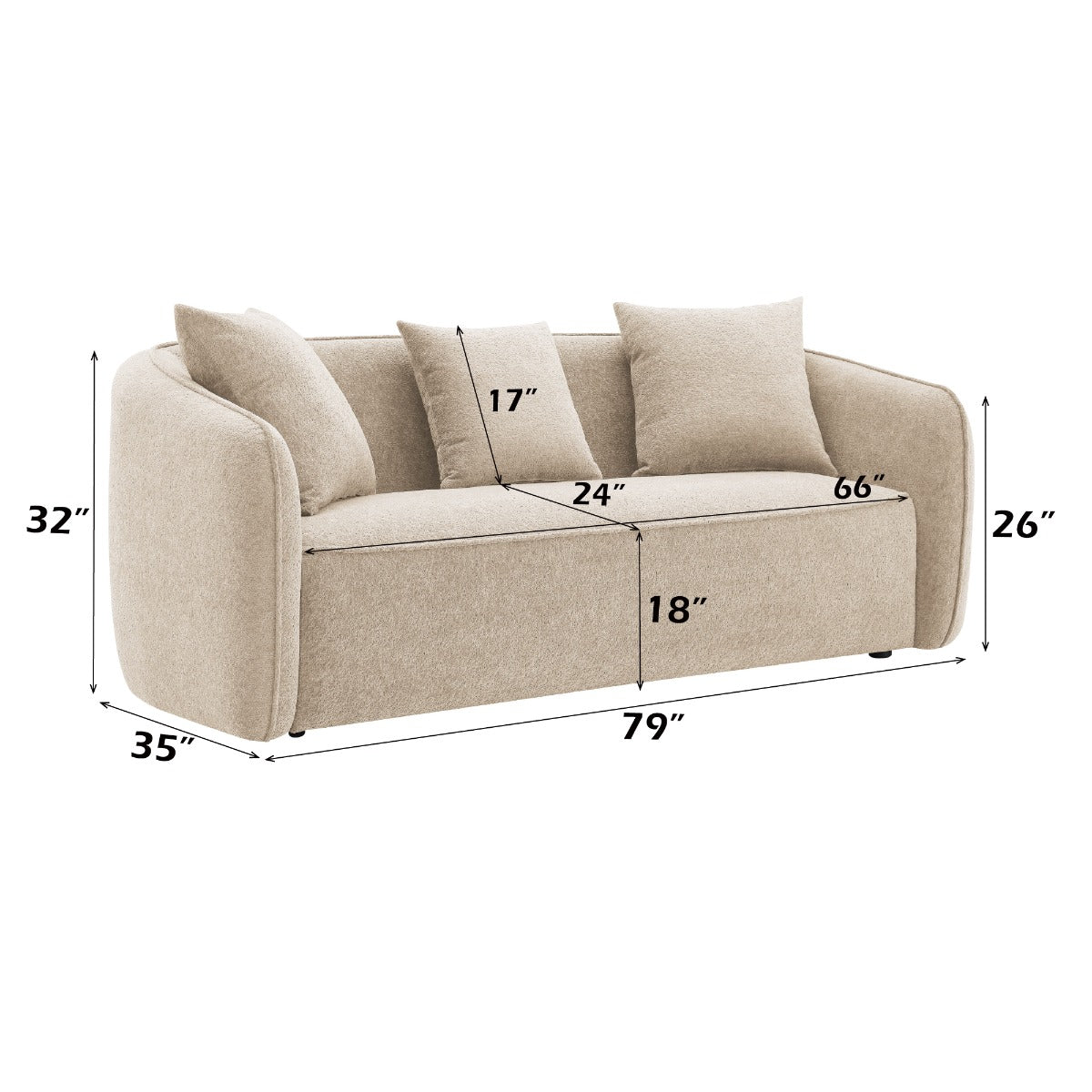 ACME Keith Sofa – alternate view – Lusso Furniture Miami