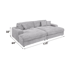 ACME Hilde Sectional Sofa – top view – Lusso Furniture Miami