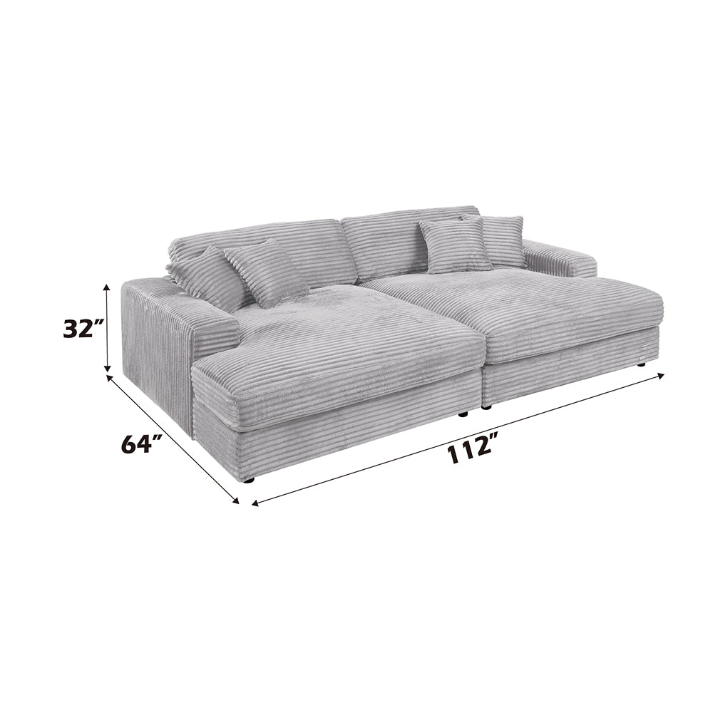 ACME Hilde Sectional Sofa – top view – Lusso Furniture Miami