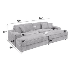 ACME Hilde Sectional Sofa – alternate view – Lusso Furniture Miami