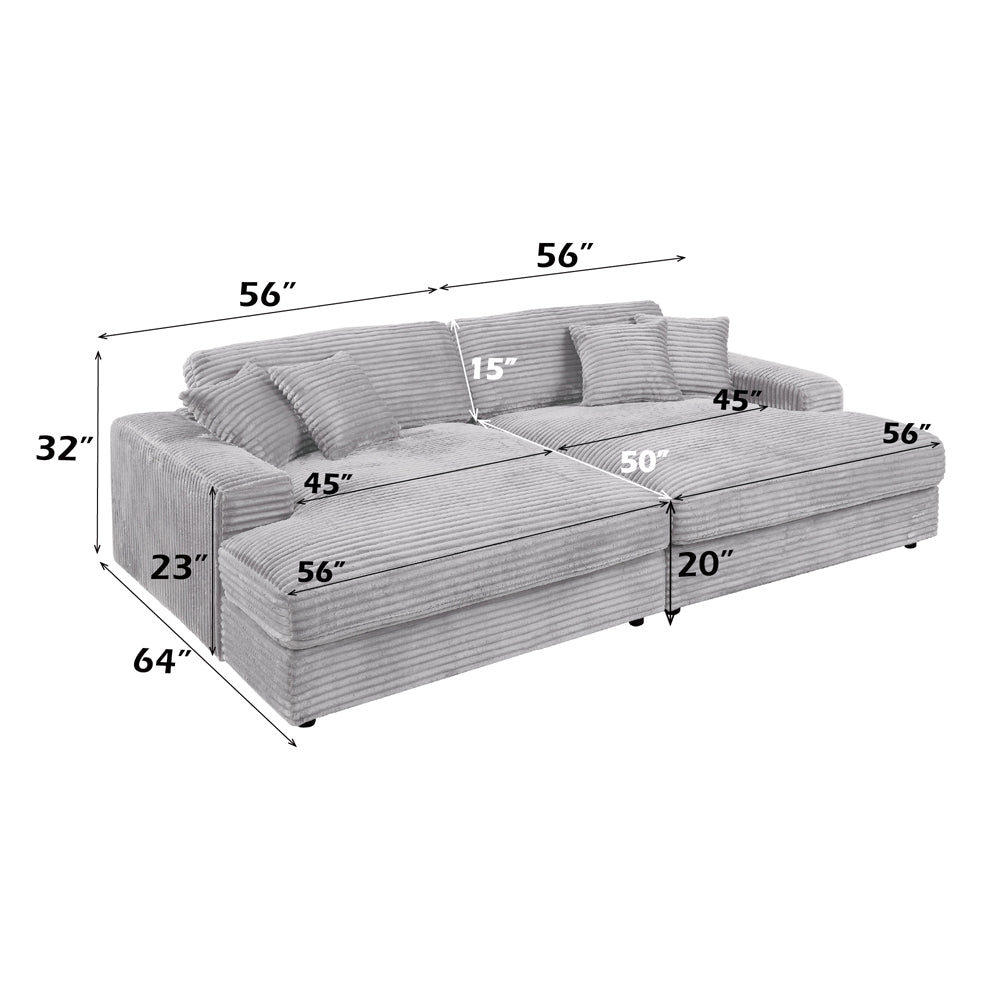 ACME Hilde Sectional Sofa – alternate view – Lusso Furniture Miami