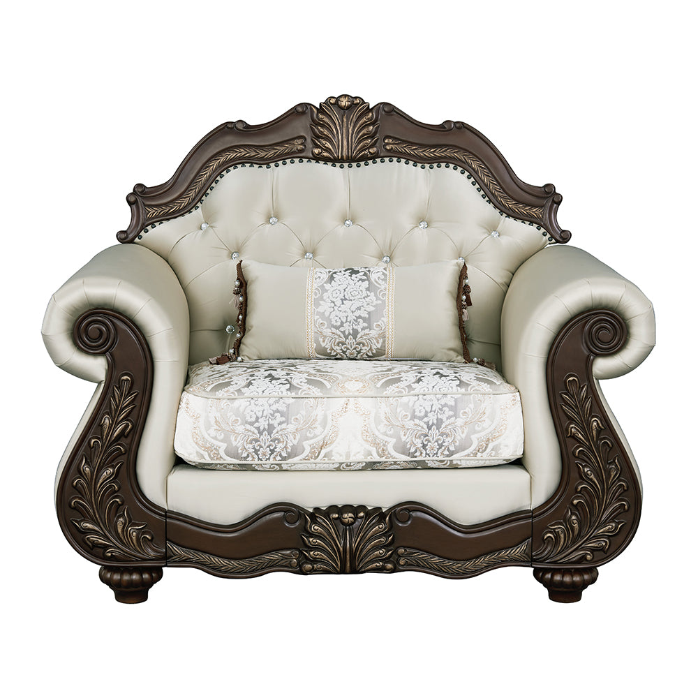 ACME Pierce Accent Chair – angle view – Lusso Furniture Miami