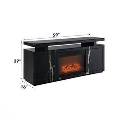 ACME Drisana TV Stand with Fireplace – back view – Lusso Furniture Miami