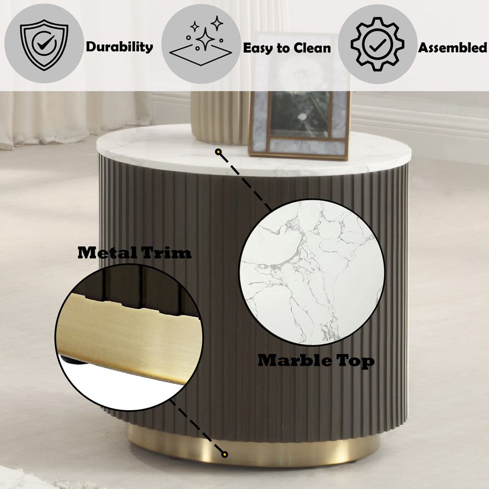 ACME Clayten End Table – back view – Lusso Furniture Miami