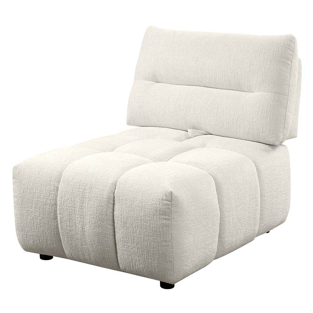 ACME Loanna Modular Armless Chair – angle view – Lusso Furniture Miami