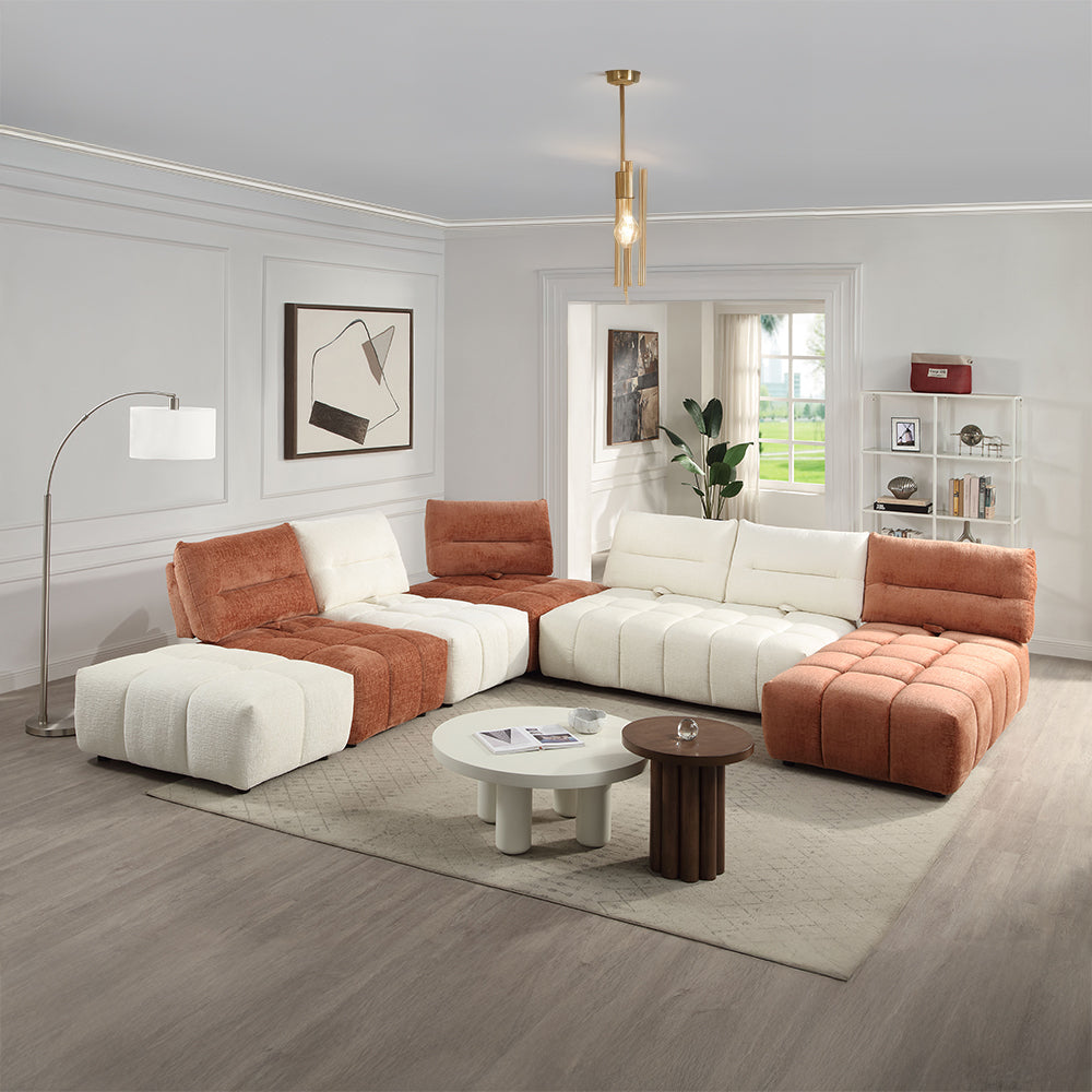 ACME Loanna Modular Chaise – close-up – Lusso Furniture Miami