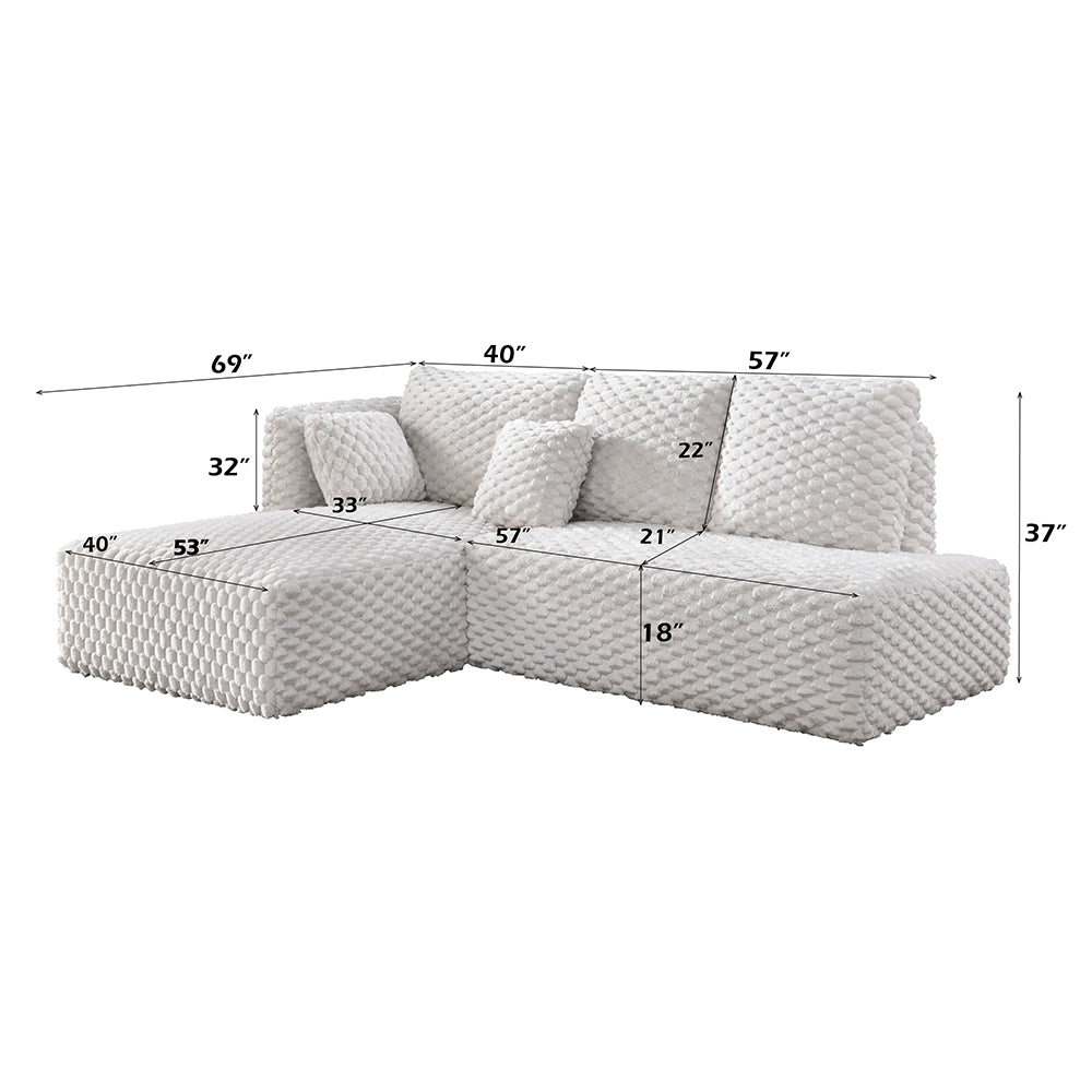ACME Manya Sectional Sofa – top view – Lusso Furniture Miami