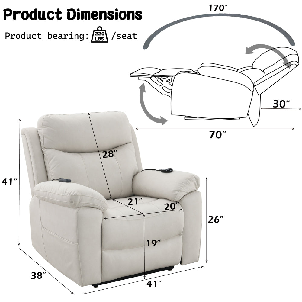 ACME Chriki Power Lift Recliner – view 15 – Lusso Furniture Miami
