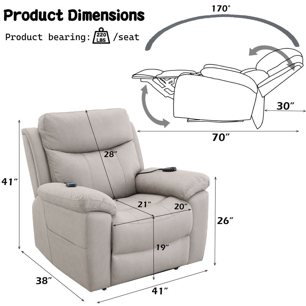ACME Chriki Power Lift Recliner – view 31 – Lusso Furniture Miami