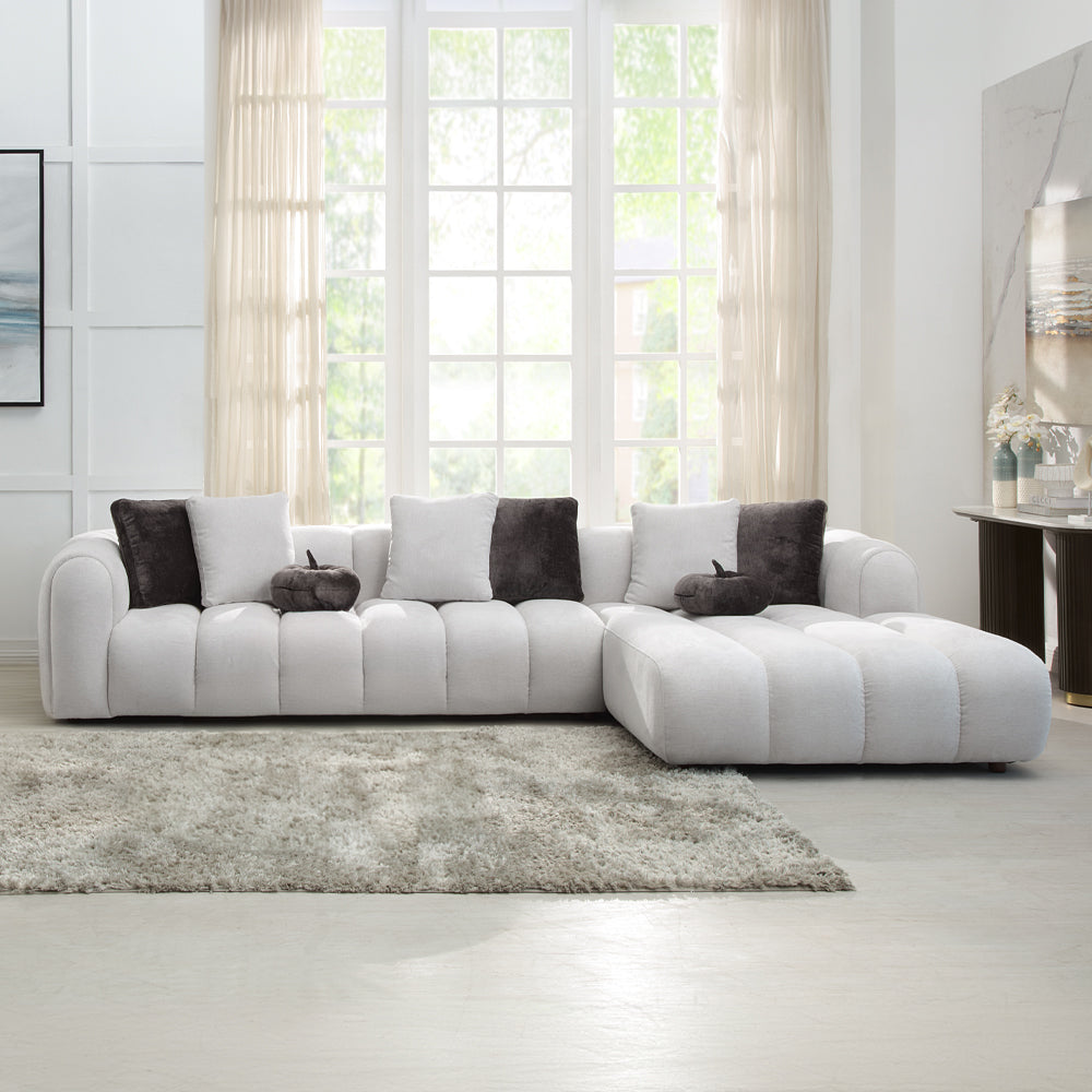 ACME Manilla Sectional Sofa – front view – Lusso Furniture Miami