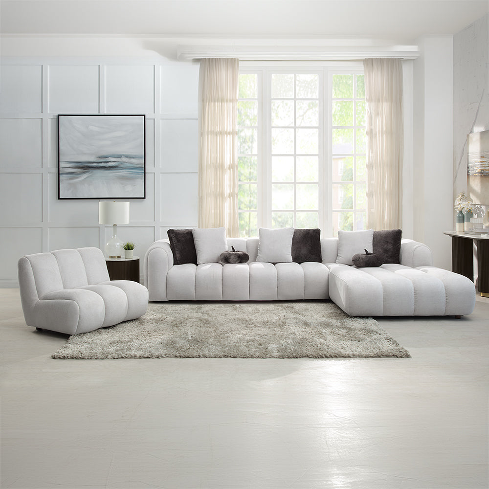 ACME Manilla Sectional Sofa – close-up – Lusso Furniture Miami