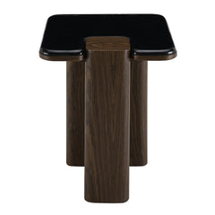 ACME Dana Marble End Table – side view – Lusso Furniture Miami