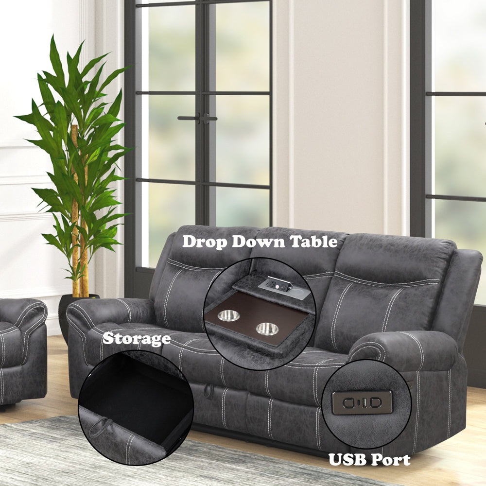 ACME Zubaida Power Motion Sofa – finish detail – Lusso Furniture Miami