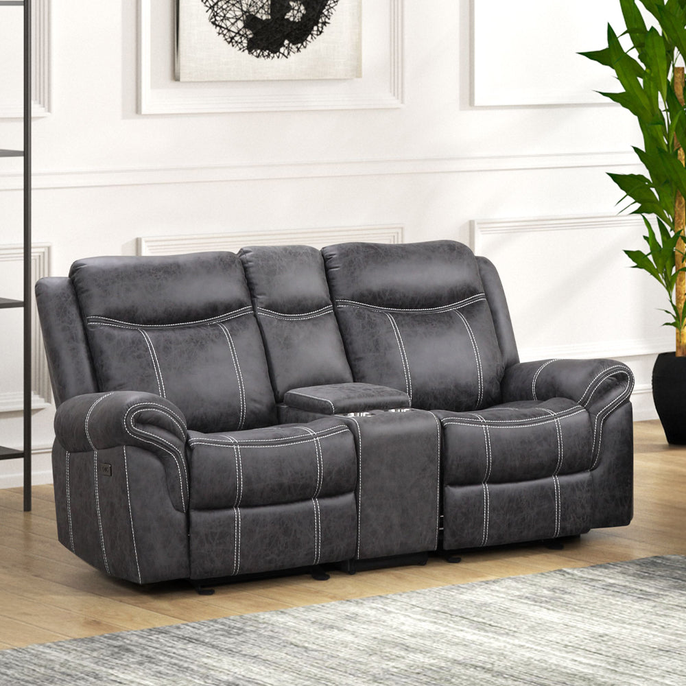 ACME Zubaida Power Glider Motion Loveseat – front view – Lusso Furniture Miami