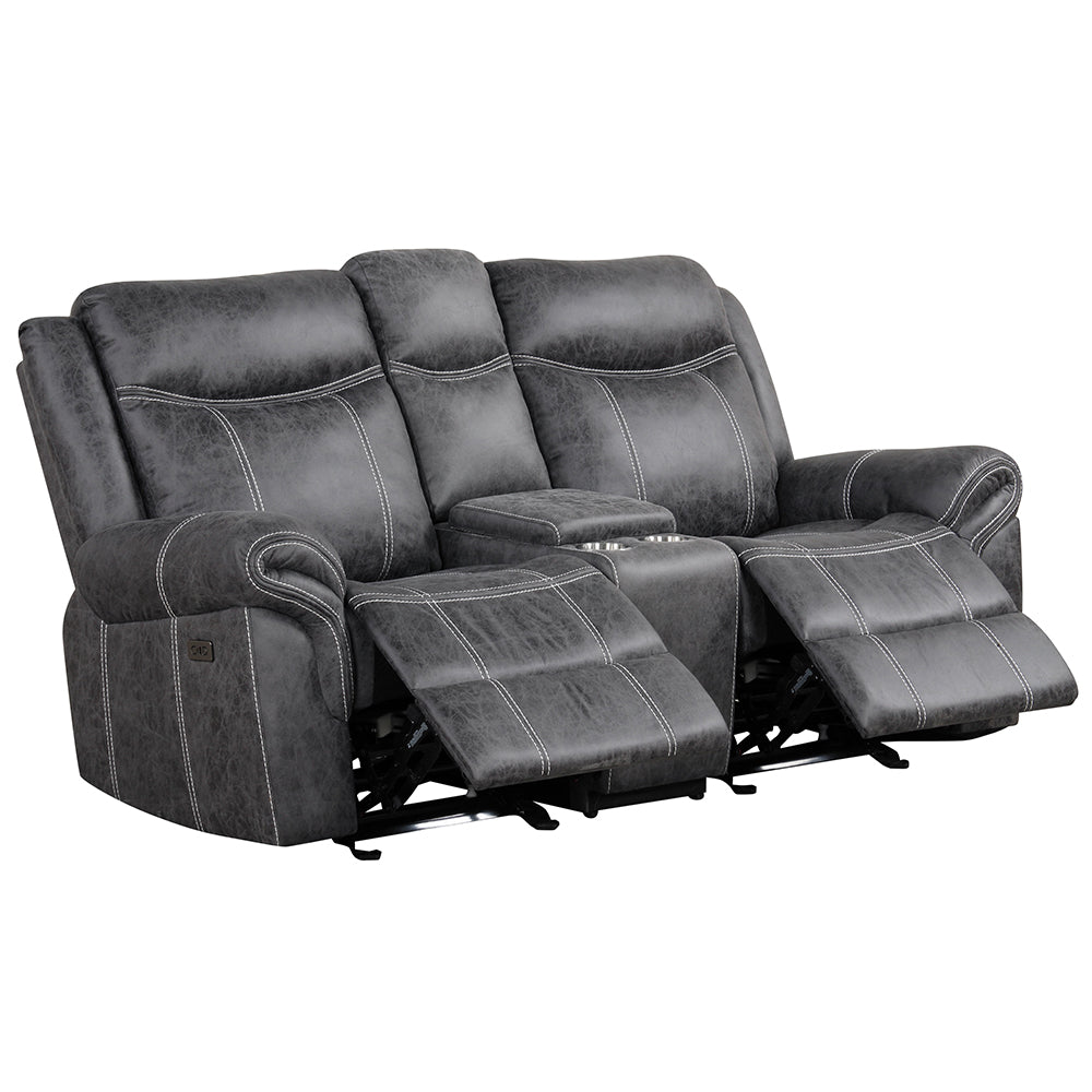 ACME Zubaida Power Glider Motion Loveseat – angle view – Lusso Furniture Miami