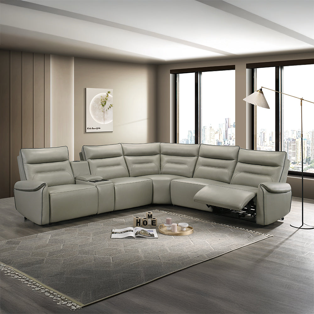 ACME Jayke Power Motion Sectional Sofa – front view – Lusso Furniture Miami