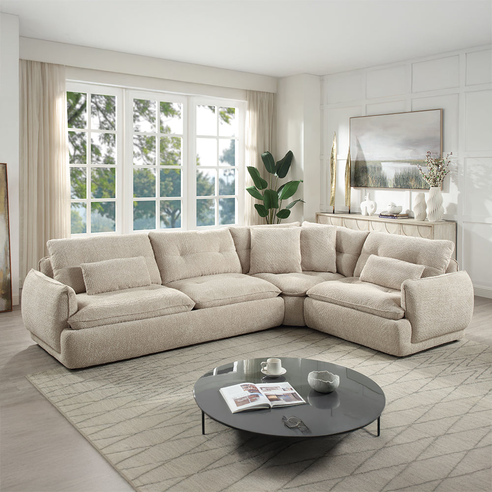 ACME Jonina Sectional Sofa – front view – Lusso Furniture Miami