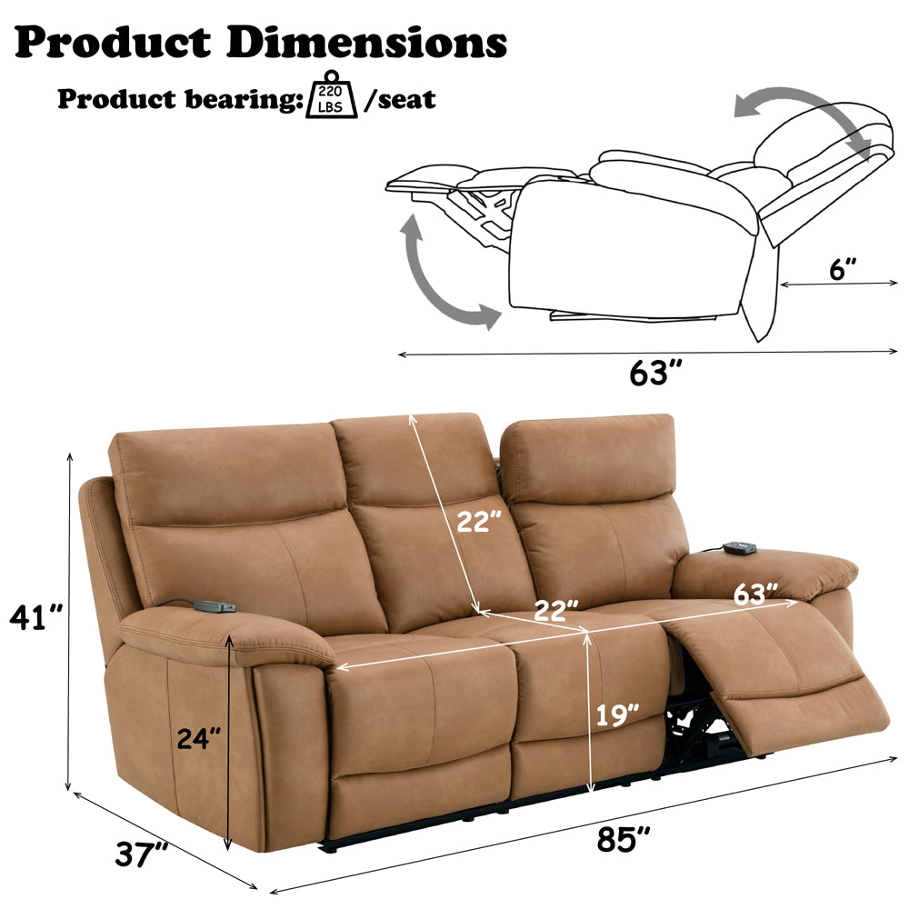 ACME Chavis Power Motion Sofa – alternate view – Lusso Furniture Miami