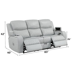ACME Elonzo Power Motion Sofa – view 11 – Lusso Furniture Miami