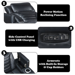 ACME Ephron Power Motion Recliner – finish detail – Lusso Furniture Miami