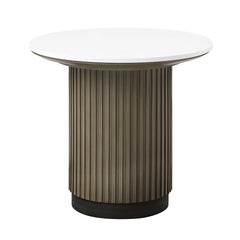 ACME Clayten Engineered Top End Table – side view – Lusso Furniture Miami