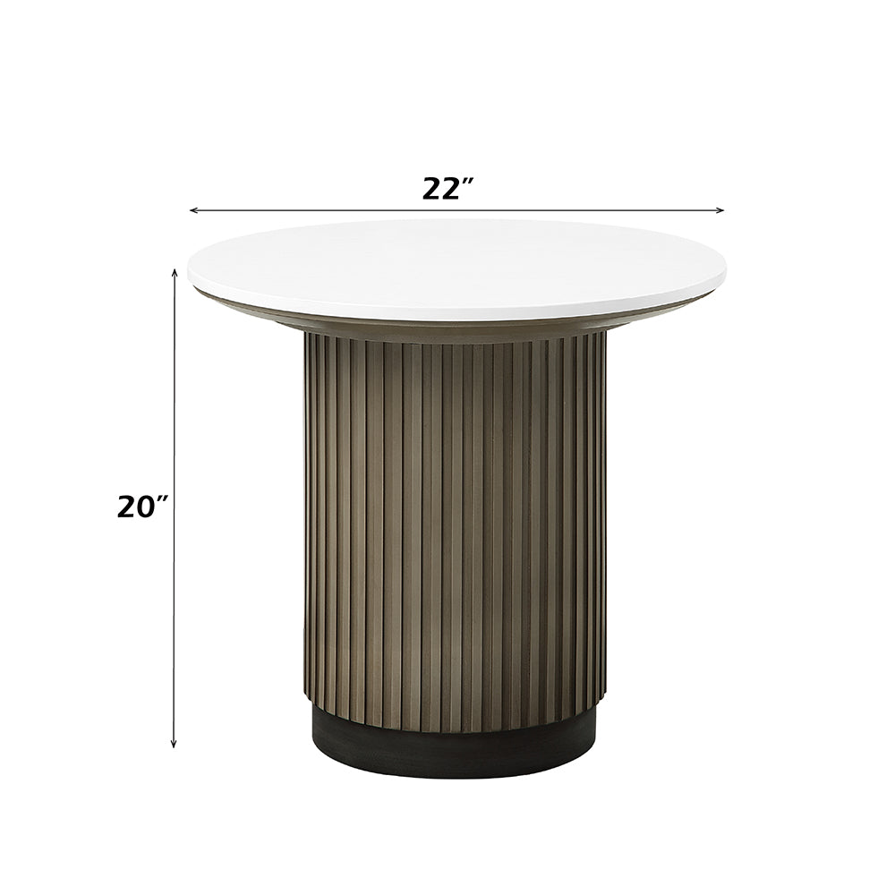 ACME Clayten Engineered Top End Table – detail – Lusso Furniture Miami