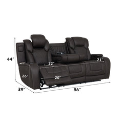 ACME Wendell Power Motion Sofa – finish detail – Lusso Furniture Miami